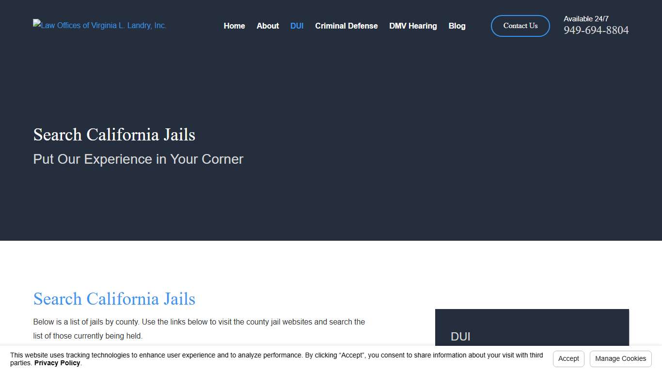 Dana Point Attorney | Search California Jails